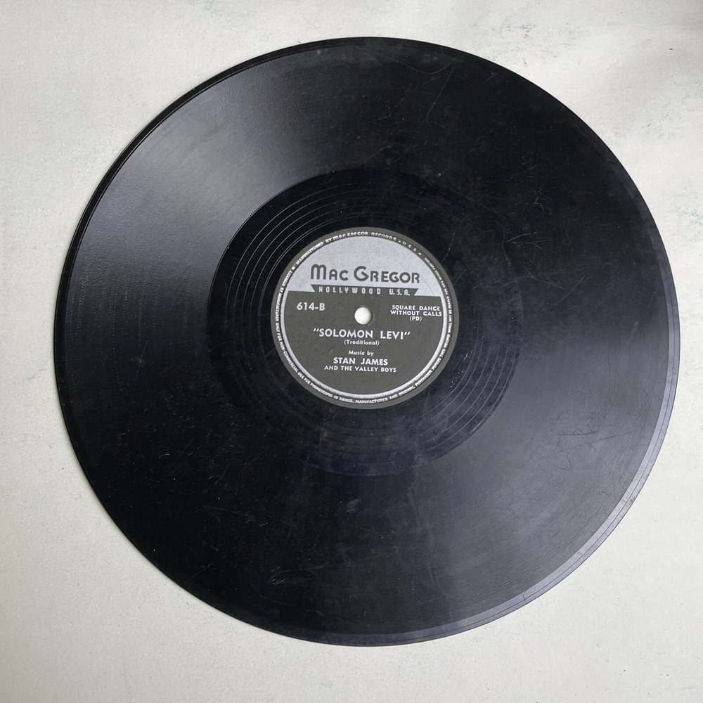 78 RPM 614-B Mac Gregor Record – Solomon Levi Stan James Valley Boys USA